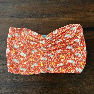 Free People Bandeau Bra Floral Size Large